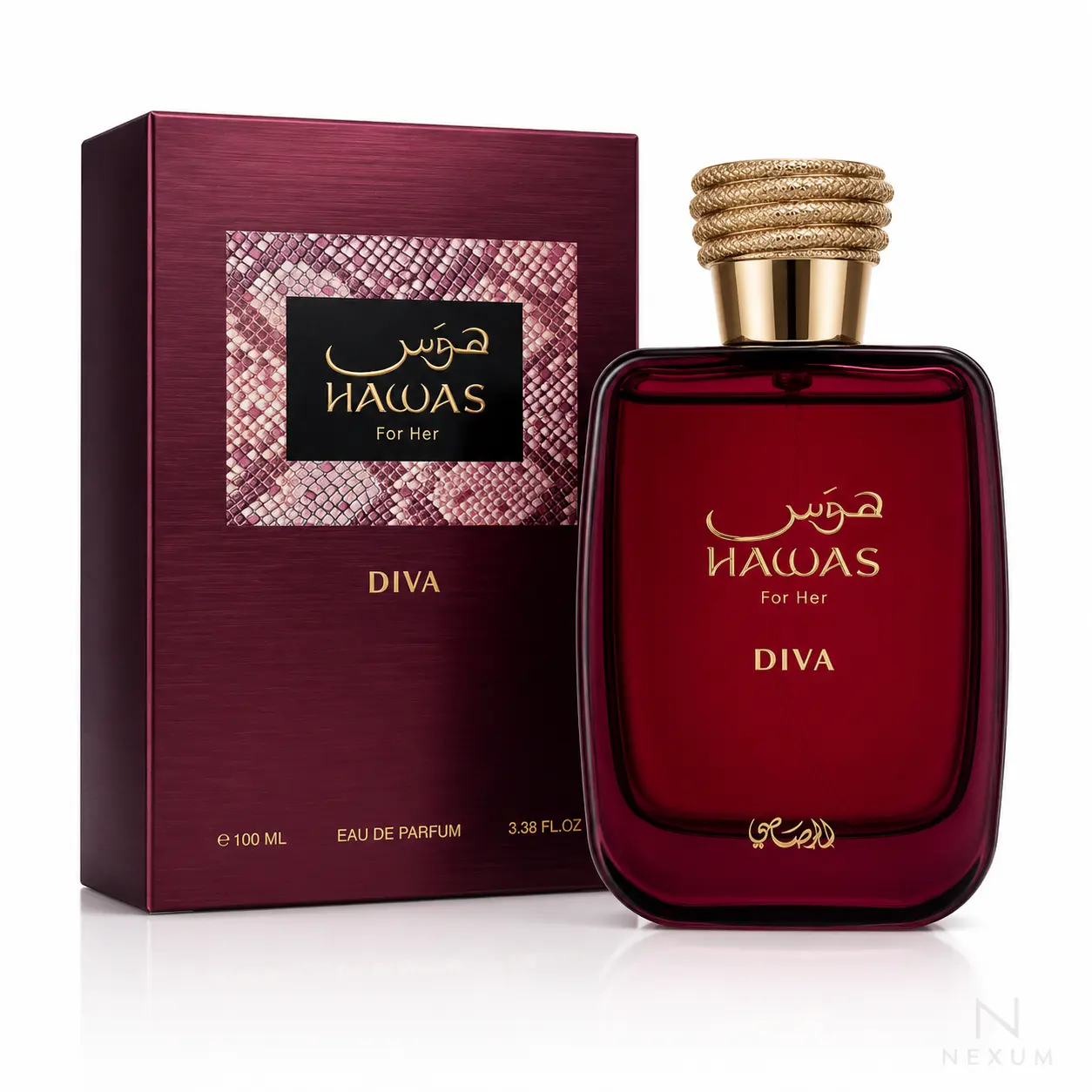 Rasasi Hawas Diva For Her Eau de Parfum, 100ml Long-Lasting Fruity Floral Women's Fragrance