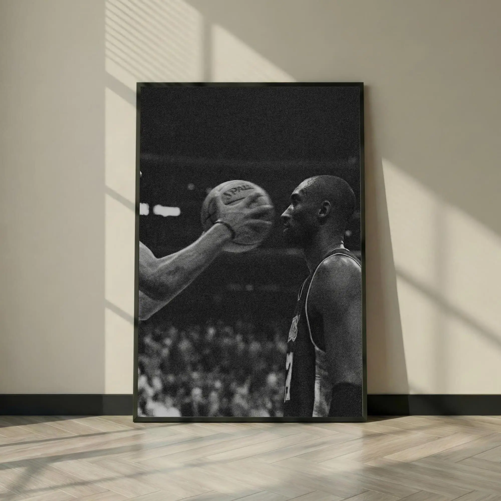 Kobe Bryant Poster Mamba Mentality Wall Art, Black and White Basketball Print, Man Cave Sports Decor, Teen Boy Room Gift, Lakers Fan Art