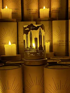 Serene Lights - NYC Skyline - Flameless Novelty Lighting - Perfect for Giftgiving and Home Decor led candlelights electronic candle