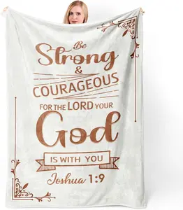 Christian Gifts for Women Men, Religious Gifts Throw Blanket 60 * 80in (White2)