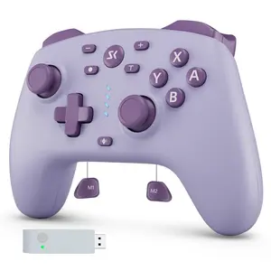Controller for / 2/Lite/OLED/PC Controller with 2.4G Adapter,   Controller with Hall Joysticks & Hall Triggers,  Pro Controller with Wake-up, 2  Programmable Buttons, Turbo Function