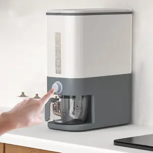 25 Lbs Rice Dispenser, Airtight Food Storage Container with Measuring Cup