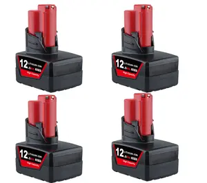 2 Packs 12.0Ah M12 Battery Compatible with M12 Lithium-ion Battery 48-11-2440 48-11-2402 48-11-2411 M12 Cordless Tools High Capacity