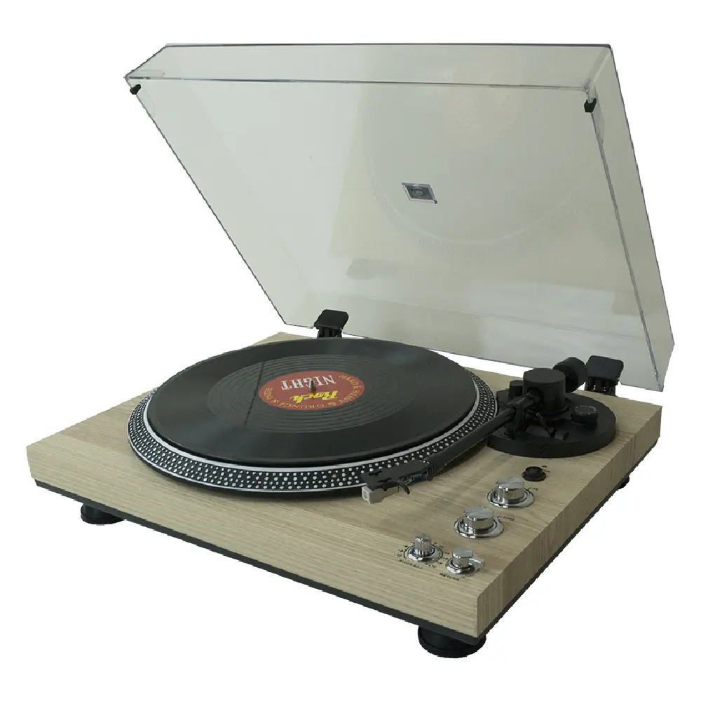 Record Player, Wireless Audio Turntable, Vintage Vinyl Turntable, Belt Drive Turntable, Preamplifier, 33 Or 45 RPM, RCA Line LP Vinyl Record Player