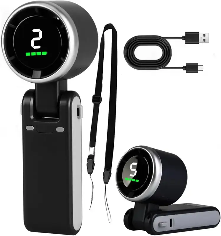 3 lN 1 Portable Handheld Turbo Fan, 3 Gear Wind,4000mAh Battery Operated, Up to 10 Working Hours, Rechargeablewith Air Turbo Tech Cooling Fan for Outd