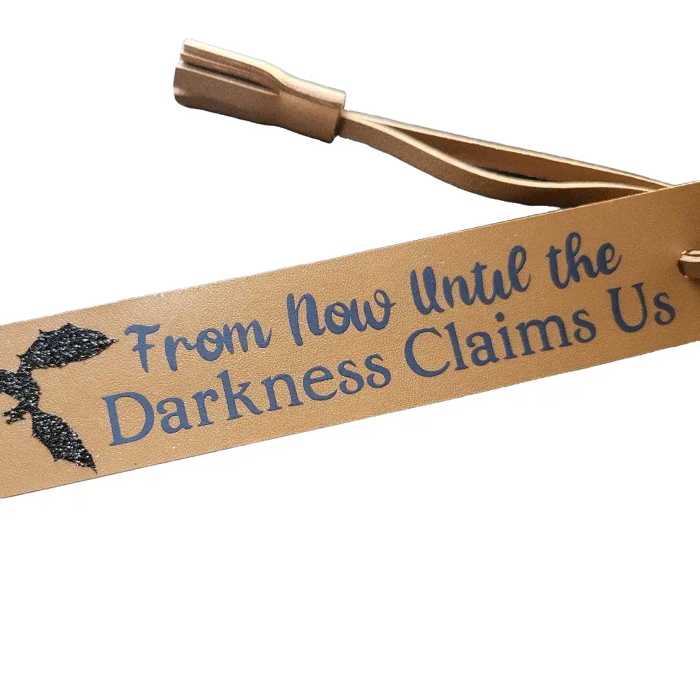 Throne of Glass Decorative Bookmark - Licensed Design, "From Now Until the Darkness Claims Us" Text, Includes Decorative Element spring bookmark