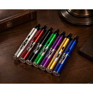 2026 Waterproof Slim Blue Flame Lighter  Refillable Windproof Fire Starter with Storage Bag for Outdoor Use（Gasfree）
