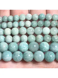 6/8/10mm AAA+ Natural Stone Premium Green Jasper Round Beads Elegant Loose Spaced Beads for Jewelry Making DIY Bracelets, Necklaces, Earrings, Crafts Accessories, Women's Gifts