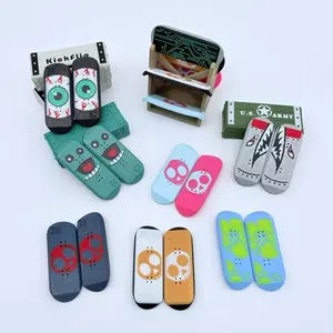 KickFlip Skateboard Fidget 3D Printed Magnetic Trick Action with Built-In Magnets, Custom Storage Crate,  Includes Fidget Board Set and Storage Box anxiety stress relief office desk toy