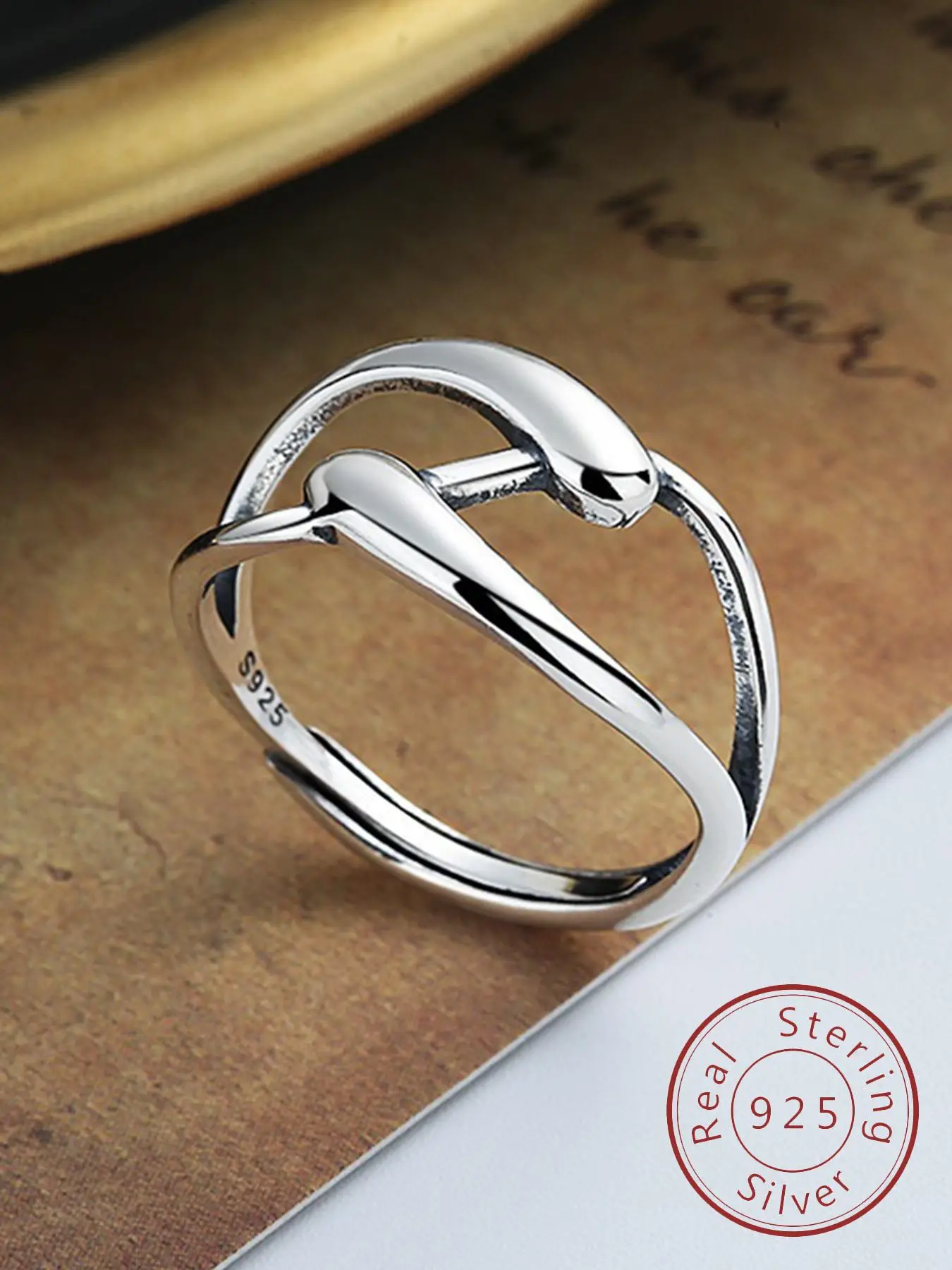 S925 Sterling Silver Fashionable Infinity Symbol Design Ring, Fashion Jewelry for Party, Daily Clothing Decor, Trendy All-match & Exquisite Jewelry fo