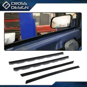CROSSDESIGN Inner & Outer Window Seal Weatherstrip 4PCS Set Fit For Chevrolet GMC 1988-2002