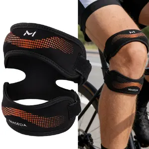 1PCS Patella Knee Strap – Adjustable Patellar Tendon Support Band with Dual Silicone Pads for Running, Basketball, Jumpers Knee – Neoprene Knee Brace for Men & Women (One Size Fits Most)