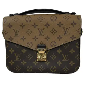 Pre-owned Louis Vuitton CANVAS Crossbody Bags 242C Pochette Metis Monogram Reverse