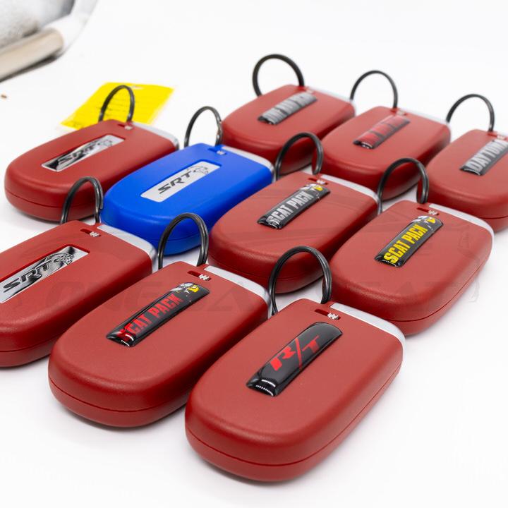 Blue or Red SRT Hellcat Key Fob Case - OEM Replacement for Dodge Charger, Challenger, Durango & 300 car