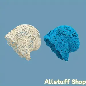 French Vintage Style Handmade Hollow Pile Hat for Women, Perfect for Spring And Summer, Featuring Floral Ethnic Charm, Sweet And Versatile, a Unique Cold Hat Trending on Instagram