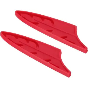 ABS Safety  Cover Sleeves for 3.5" Paring , Universal Chopping Edge Guard  Protector Sheath for Kitchen Bar, Red, 9.6cm L, Pack of 2