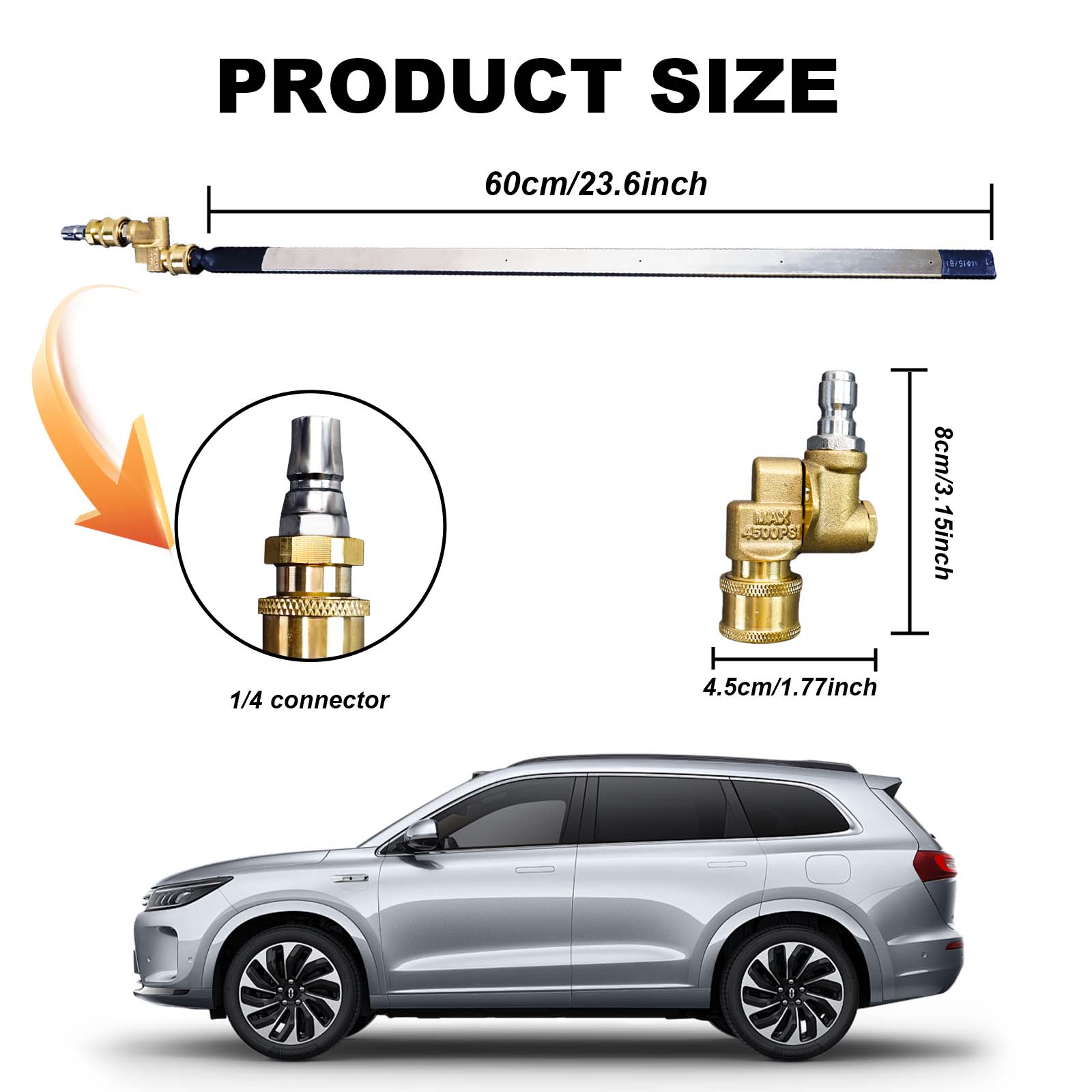 39" & 24" Radiator Cleaning Wand 2-Piece Set - Portable Radiator Cleaning Tool for Household Cars, Trucks, RV（with Switch）