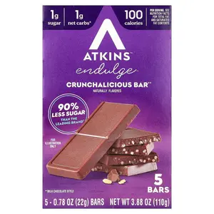 Atkins Endulge™, Crunchalicious Bar, 5 Bars, 0.78 oz (22 g) Each