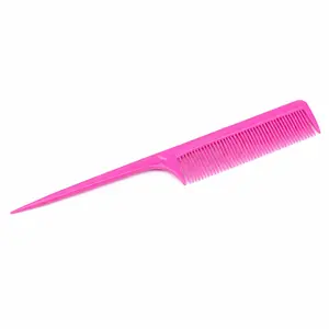 Rat Tail Comb for Women Fine Tooth Parting Tip Carbon Fiber Root Teasing Anti Static Hair Comb for Styling Pink