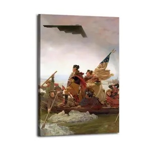 Washington Crossing The Delaware B-2 Canvas Painting Oil Painting Wall Art Canvas Poster Decorative Painting Corridor Decoration Home