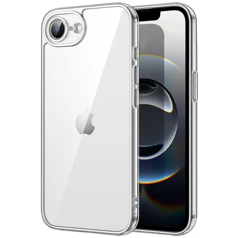JETech Durable Protective Casing for iPhone 17e/16e (6.1 in Display) - Wireless-Compatible Handheld Device Accessory with Non-Yellowing Shockproof Bumper, Anti-Scratch Transparent Back