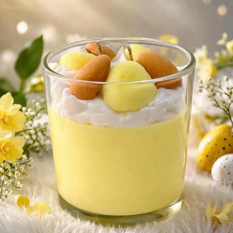 Banana Pudding Double Wick Candle for Decor and Ornaments Scented Coconut Wax 70hr Burn Time Ideal for Decoration Aroma Perfume
