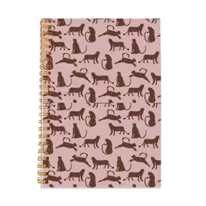 Leopard Pattern Spiral Notebook, 1 Set A5 50 Sheets Spiral Notebook, Writing Notebook, Stationery Supplies for Home School Office