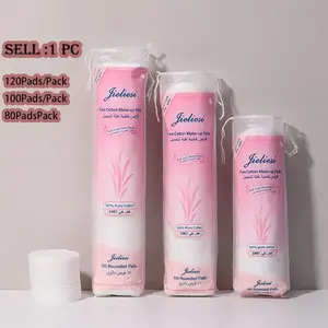 Multi-layer High Absorbency Organic Facial Cleansing Cotton Pad Circular Pattern Cleaning Pad Soft Pure Makeup Remover Pads