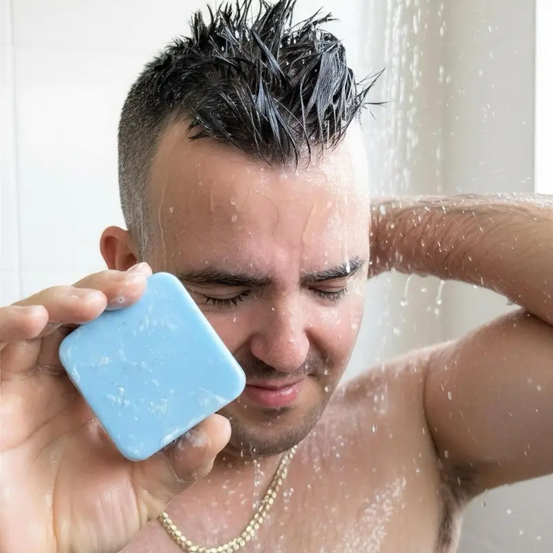 For Him with Essential Savage Oil Collagen Pearls and Vitamin E Gentle Cleansing Bar for Men