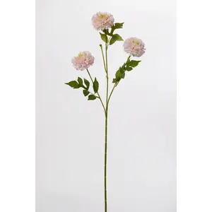 27' Silk Peony Spray Light Pink