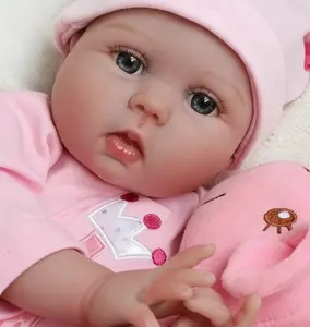 20 Inch Lifelike Reborn Baby Doll Girl, 50cm Realistic Newborn Baby Doll with Pink Outfit & Pacifier, Soft Vinyl Toy for Kids 3+, Collectible Reborn Doll Gift
