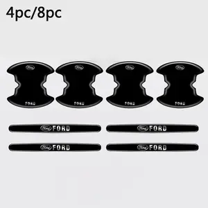 4/8pcs Car Door Handle Bowl Anti-collision Protective Stickers For Ford Fiesta Mondeo Fusion Explorer Escape Shelby Edge Auto Accessories Sticker For Cars Car Decals