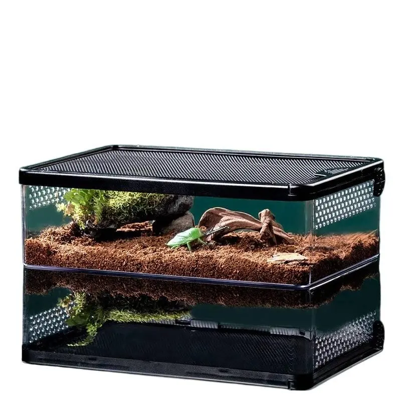 Large Ventilated Reptile Terrarium Automatic Pet Control Box for Breeding & Escape Prevention