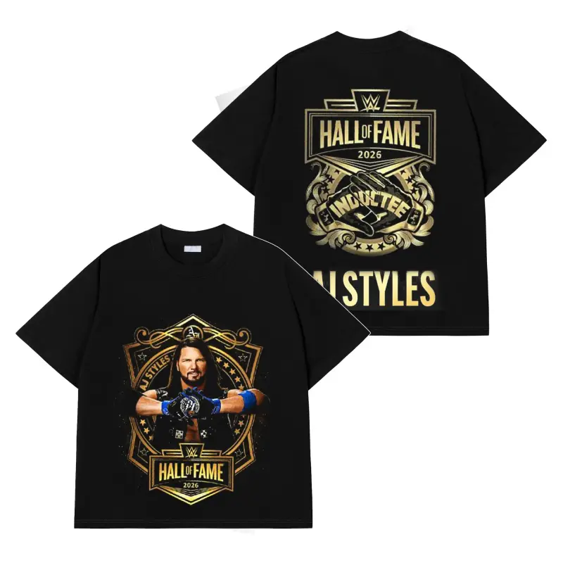 🤼‍♂️🔥 VINTAGE AJ STYLES HALL OF FAME WRESTLING GRAPHIC TEE – "Phenomenal One" Retro Cotton T-Shirt, Champion Legend Oversized Streetwear Shirt, Unisex WWE Fan Apparel, Classic Wrestling Tribute Tee, Gift for Fans & Collectors