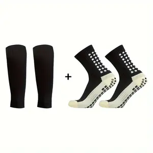 Grip Socks Soccer with Leg Sleeves | Anti-Slip Performance Socks for Men & Women