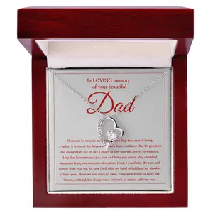 Keep Your Dad’s Love Close With This Sterling Silver Necklace, A Heartfelt Tribute To Honor His Memory And Cherish His Spirit Forever - FL27