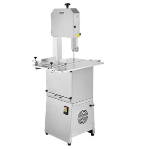 VEVOR Commercial Electric Meat Bandsaw, 850W Stainless Steel Vertical Bone Sawing Machine, Workbeach 23.6" x 18.3", 0.16-9.1 Inch Cutting Thickness, Frozen Meat Cutter with 2 Blades for Rib Pork Beef