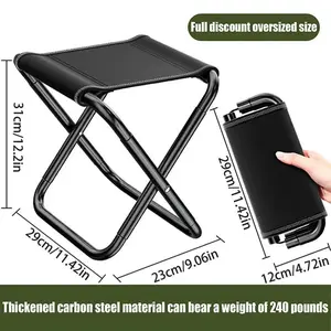 Pocket Chair Foldable Outdoor Bench, Portable Fishing Mini Chair, Queue Folding Picnic Camping Stool, Durable Lightweight Design