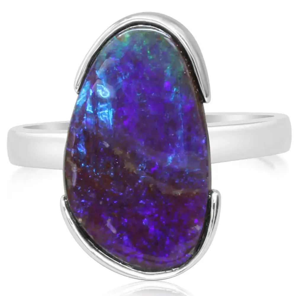 Australian Boulder Opal Ring