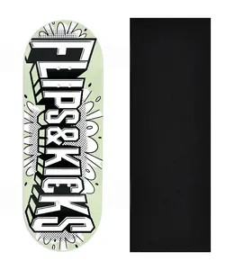 Heat Transfer Graphic Wooden Fingerboard Deck, Design Contest 2024 Winner, @__mankey__ - "Flips & Kicks"