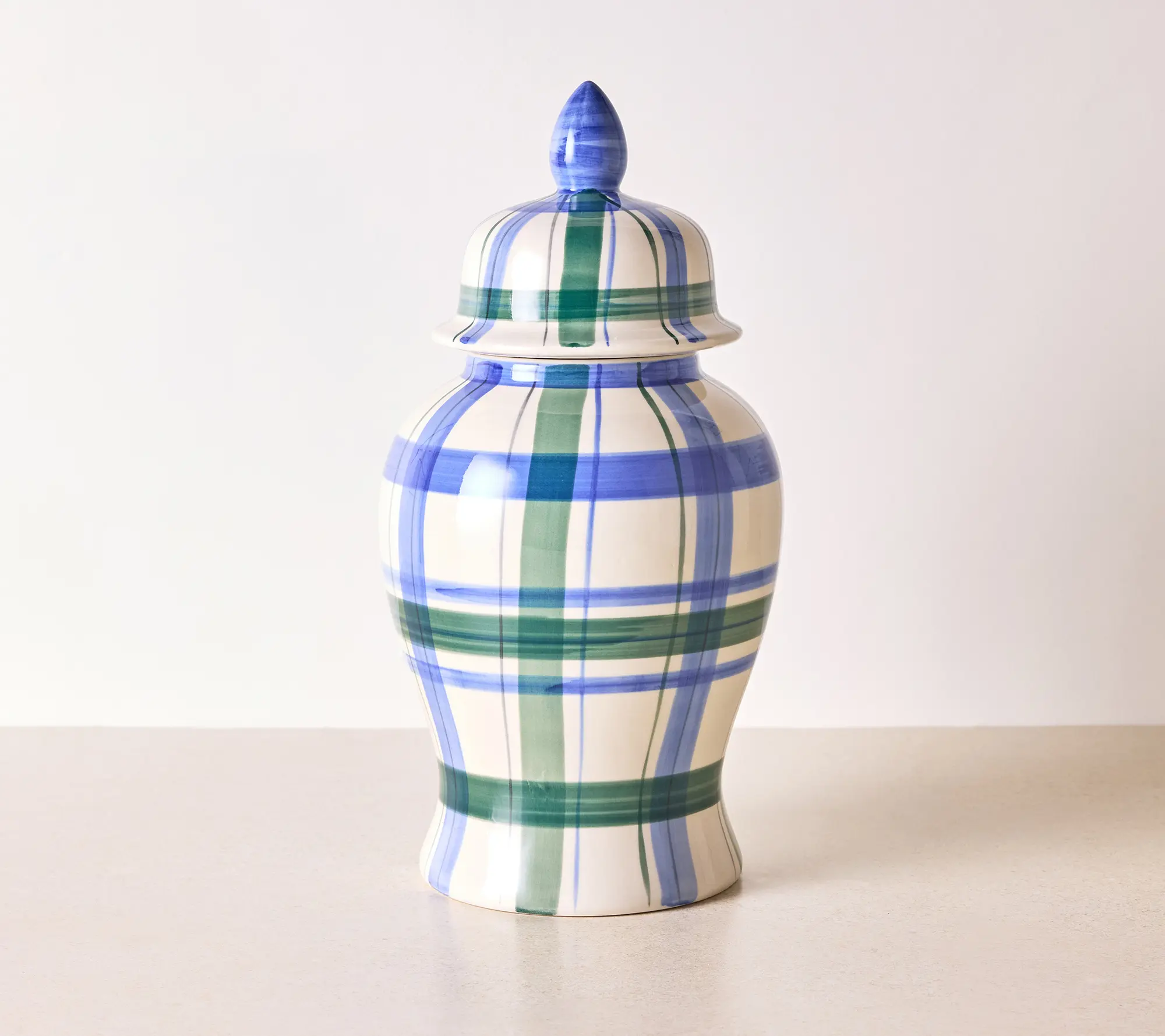 Presley Pierce 15" Oversized Handpainted Ginger Jar