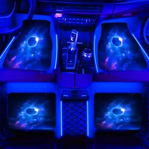 Astral Pattern Car Floor Mat, 4 Counts Water-absorbent & Non-slip Carpet, Universal Car Interior Protective Decoration Mat for Most Car