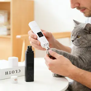 Dog Nail Grinder Painless Powerful 4-Speed Electric Pet Nail Trimmer with LED Light for Small Medium Large Dogs & Cats Pet nail trimmer Pre-holiday clearance sale.