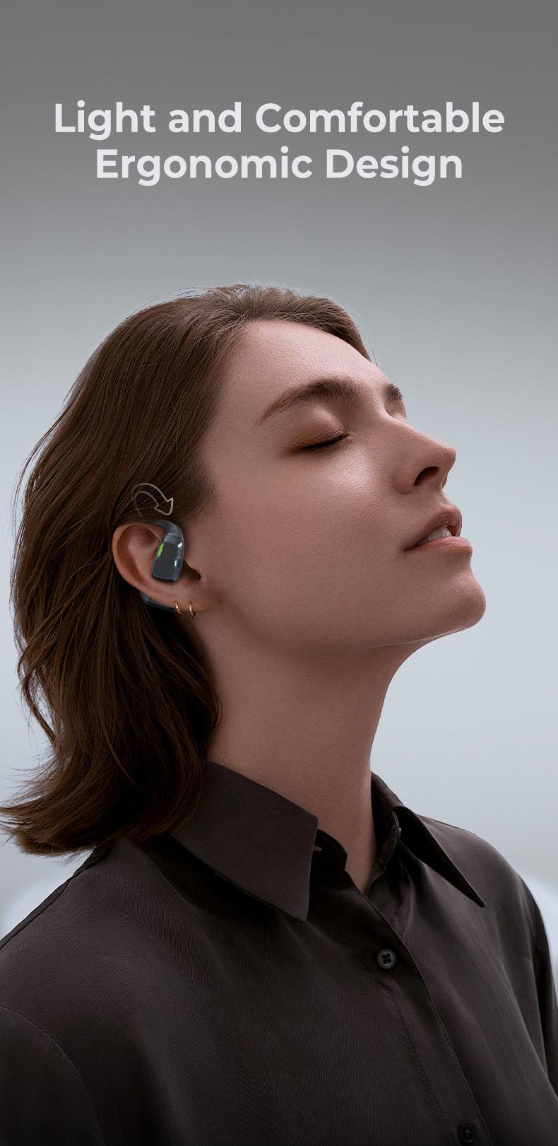 ERAZER XP6 Wireless Earbuds OWS Open Bluetooth 6.0 Earphones Support Playing Music Phone Calls Wireless Headphones,High Sound Qulity, IPX5 Waterproof & Sweatproof