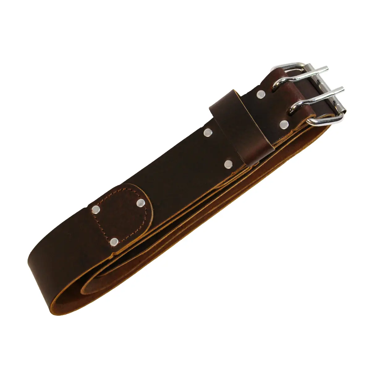 TOOLPRO 2-in-1 Premium Oil-Tanned Top-Grain Leather Tool Belt - Nickel-Plated Steel Hardware, 28-50 in Fit, Belt-Mounted Clip Tool Bags, Work Accessory Organizer, Belt Clip Tool Bags