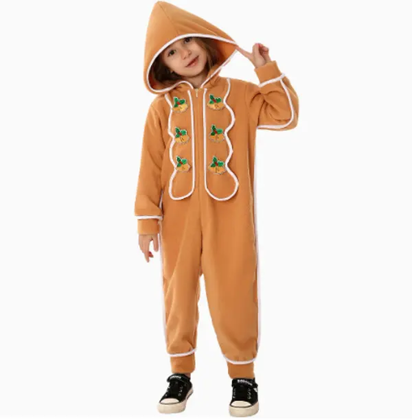 Kids Vegetable Costume Outfit, Carrot Character Jumpsuit with Hood Hat, Funny Halloween Costume for Boys Girls, Dress Up Party, Stage Performance & Holiday Events