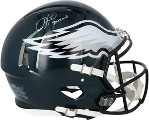 Jalen Hurts Philadelphia Eagles Autographed Riddell Super Bowl LIX Champions Logo Speed Authentic Helmet with "SB LIX MVP" Inscription - Fanatics Authentic Certified
