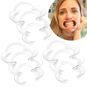 Dental Cheek Retractor 9-Pack 100% BPA-Free C-Shape Autoclavable Mouth Opener for Teeth Whitening Party Mouthguard Challenge Game 3 Sizes S/M/L 3pcs Each