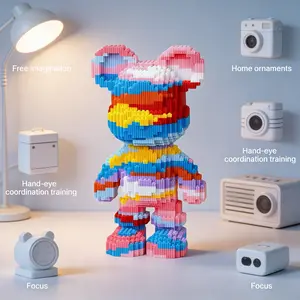 Bear Series Diecast Model Kit, 1688 Pieces, Original Design, New Size 2026, Gift Idea, Enhances Manual Skills, Home Decor, DIY Craft