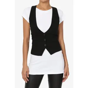 Lizzy Satin Back Woven Vest